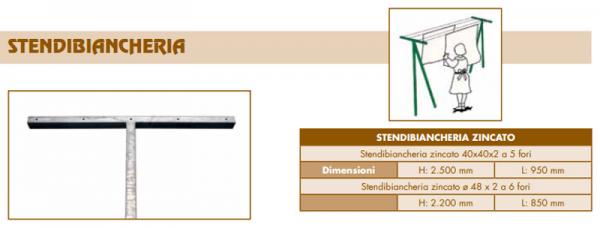 Stendibiancheria zincato
